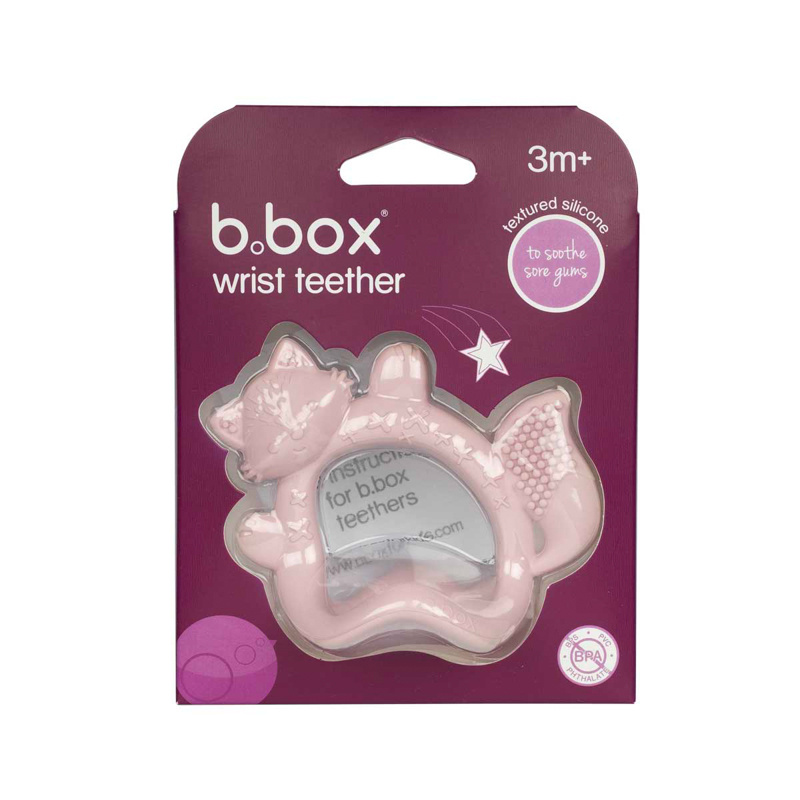 B.box gryzak logopedyczny dla dzieci i niemowląt na ząbkowanie  lisek Blush