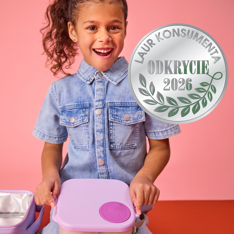 B.box lunchbox dla dzieci do szkoły - szczelna mini śniadaniówka z przegródkami Sugar Plum