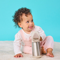 B.box butelka termiczna - bidon dla dzieci ze słomką 350 ml Latte