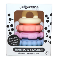Silikonowy gryzak Mała Wieża, pastelowy, Jellystone, OUTLET