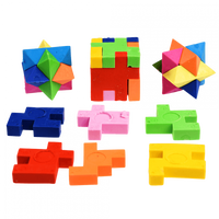 Gumki do ścierania, puzzle 3D, 4 szt. Dziki Niedźwiedź, 3+, Rex London, OUTLET