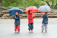 Kalosze rozm. 22/23, granatowe w kropki, Playshoes