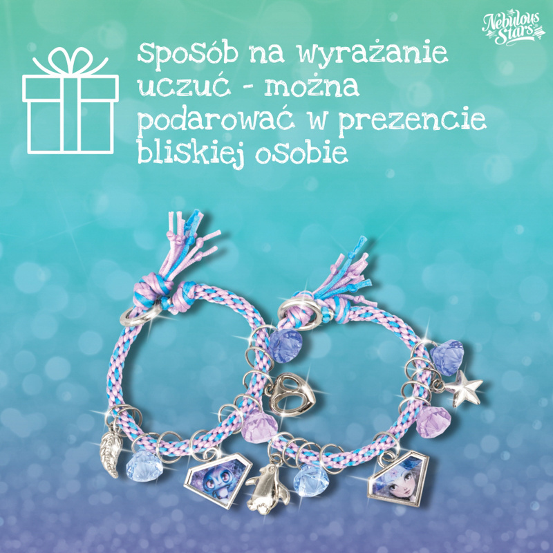Nebulous Stars Zestaw do robienia bransoletek dla dzieci – bransoletki przyjaźni 6 szt. 8+ Coralia, OUTLET