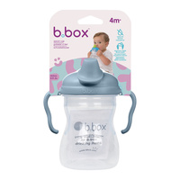 b.box Kubek z miękkim ustnikiem 4m+ błękitny – niekapek do nauki samodzielnego picia, OUTLET