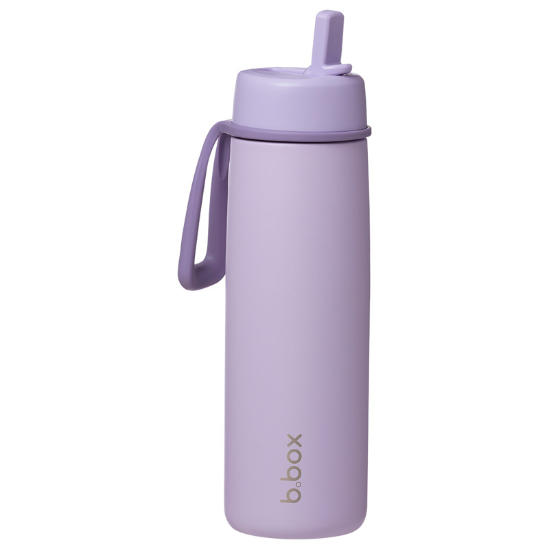 b.box Butelka termiczna ze stali nierdzewnej | składany ustnik 690 ml, Lilac Love