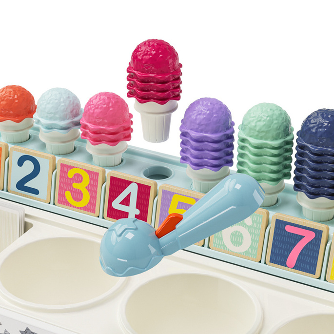 TOPBRIGHT Lodziarnia zabawka matematyczna dla dzieci – gra edukacyjna Montessori 24 mies. +, OUTLET