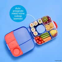 Superman by b.box Lunchbox dla dzieci do szkoły - szczelna śniadaniówka z przegródkami i wkładem chłodzącym 