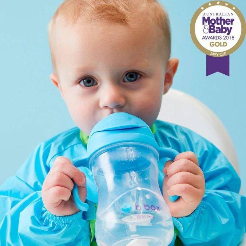 B.box bidon dla dzieci - kubek niekapek ze słomką 240 ml pomarańczowy