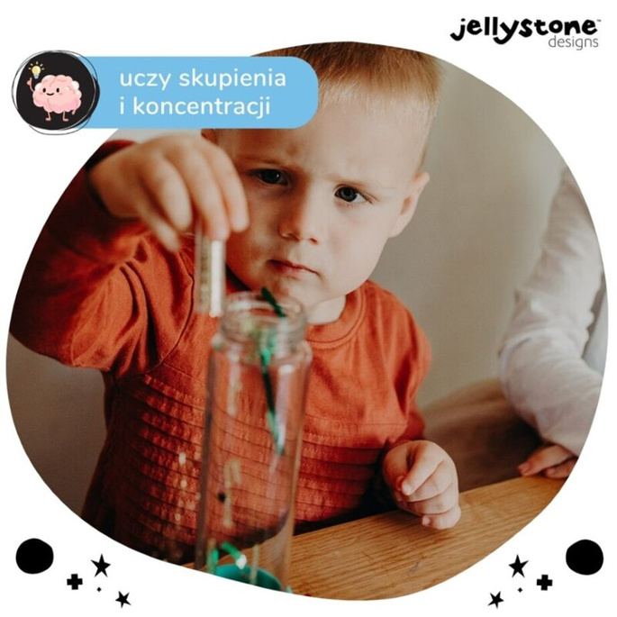 Butelka sensoryczna DIY, turkusowa Jellystone Designs