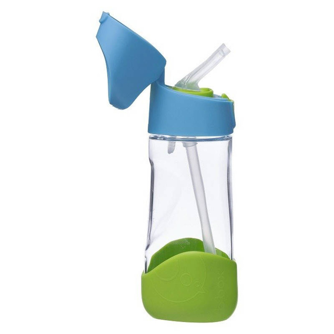 B.box Bidon dla dziecka - butelka na wodę ze słomką tritanowa 450 ml Ocean Breeze