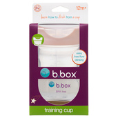 B.box Kubek do nauki picia dla dziecka - kubek treningowy plastikowy 240 ml różowy