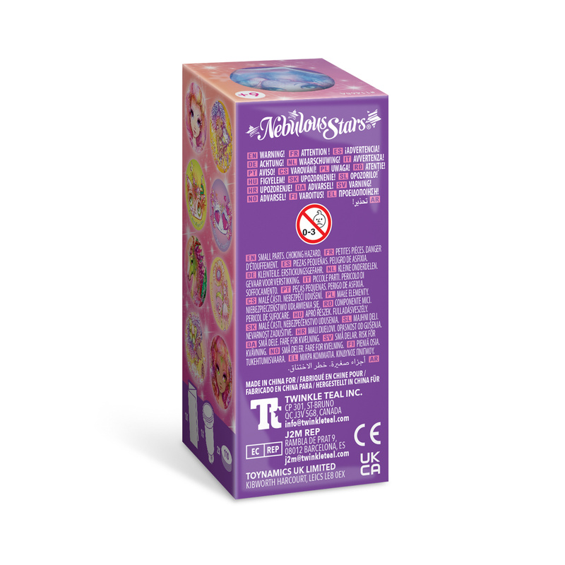 Nebulous Stars Stempel z Naklejkami - Sticker Stamper  220 naklejek Fioletowy 6+ 