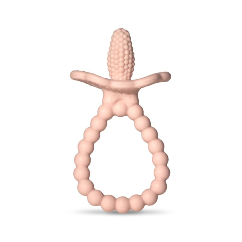 Gryzak silikonowy Soczysta Malina Plus, różowy, RazBaby, OUTLET