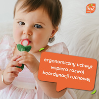 RaZbaby Silikonowe łyżeczki dla niemowląt RaZberry 2 szt., czerwona i niebieska, 6m+