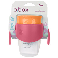 b.box Kubek 360 do nauki picia dla dzieci – kubek treningowy niekapek strawberry shake