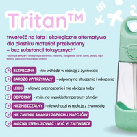 Zestaw Hydro Team butelka termiczna 690 ml Spearmint + butelka na wodę ze słomką tritanowa 450 ml Spearmint, b.box
