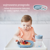 b.box Talerzyk z przyssawką dla dzieci – trójdzielny 2w1 Ocean