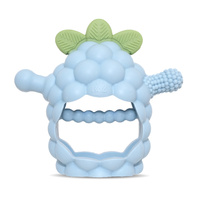 RazBaby Gryzak Silikonowy dla Niemowląt | Razberry Grip błękitny, 3m+