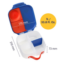 Superman by b.box lunchbox dla dzieci do szkoły - szczelna mini śniadaniówka z przegródkami 