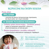 Zestaw chusteczki nawilżane Kinder by Nature dla niemowląt i dzieci 2 opakowania (112 szt.) + Sassy Grzechotka Minisztanga - gryzak sensoryczny dla niemowląt