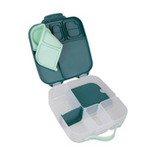 B.box Lunchbox dla dzieci do szkoły - szczelna śniadaniówka z przegródkami i wkładem chłodzącym Emerald Forest
