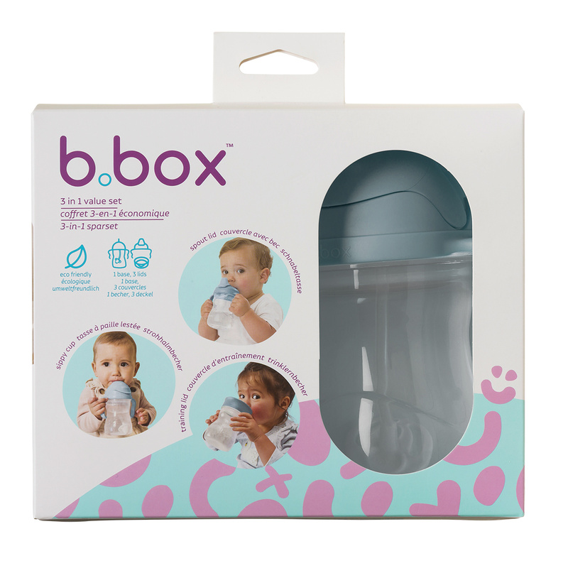 b.box kubek do nauki picia dla dziecka - zestaw 3w1 240 ml, Ocean OUTLET