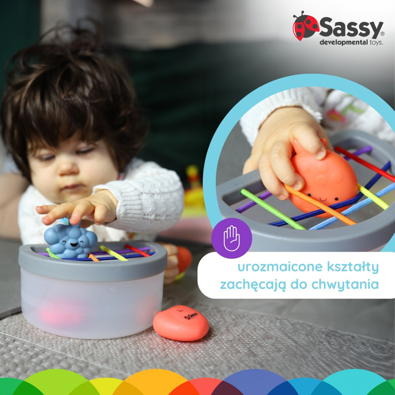 Sassy Sorter zabawka STEM – kubeczek z owocami 6m+