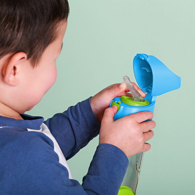 Zestaw Mini Lunchbox + Butelka tritanowa ze słomką 450 ml, Ocean Breeze, b.box