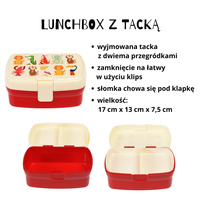 Rex London Zestaw śniadaniowy do szkoły lunchbox i bidon ze słomką 500 ml Zwierzęta