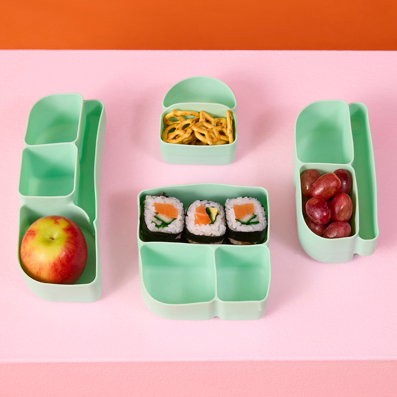 b.box Silikonowy wkład do lunchboxa z dodatkowymi przegródkami Forest