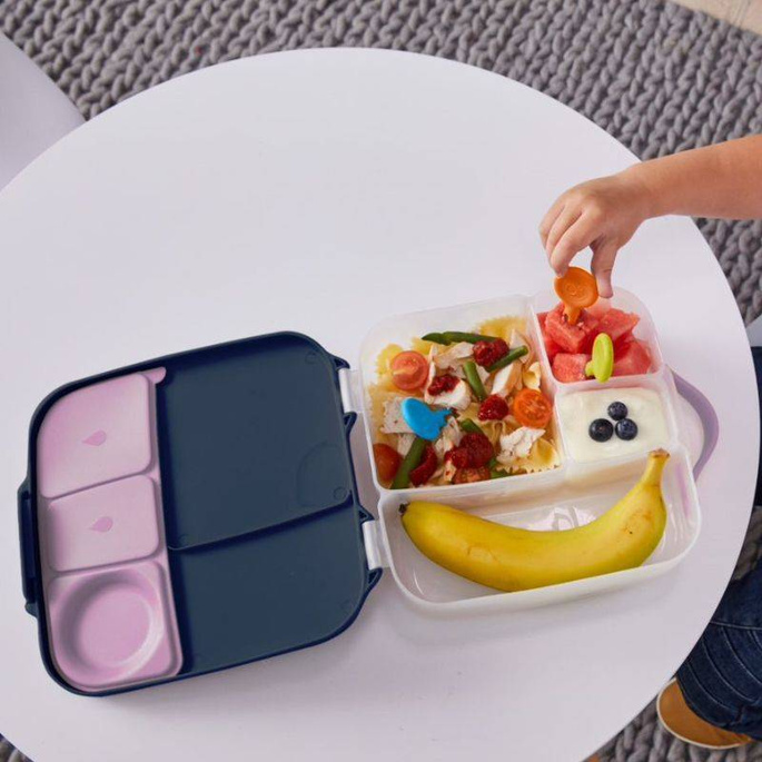 B.box Lunchbox dla dzieci do szkoły - szczelna śniadaniówka z przegródkami i wkładem chłodzącym Strawberry Shake