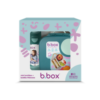 Zestaw Mini Lunchbox + Butelka tritanowa ze słomką 450 ml, Emerald Forest, b.box