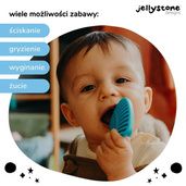 Pierwsze puzzle sensoryczne dla niemowlaka kółko Jellystone Design tęczowe