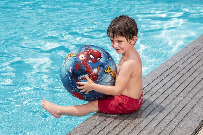 Piłka plażowa dmuchana, Spider-Man, 34 cm, 2+, Bestway 