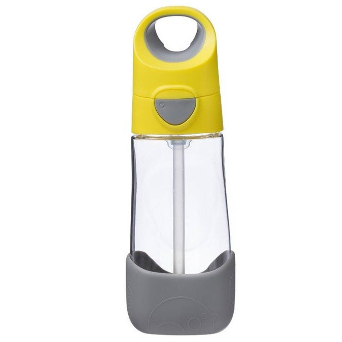 B.box Bidon dla dziecka - butelka na wodę ze słomką tritanowa 450 ml Lemon Sherbet