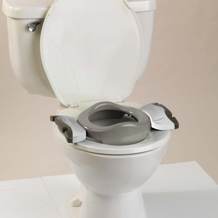 2w1 Potette Plus: Nocnik dla dziecka i nakładka na toaletę, szaro-biały, Potette Plus OUTLET