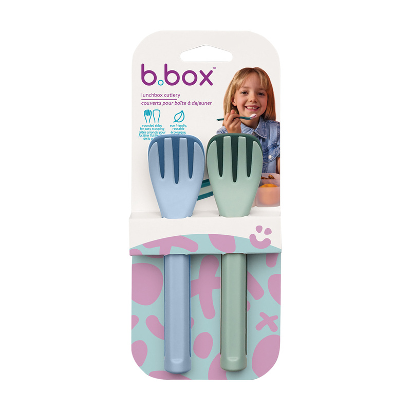 b.box sztućce do lunchboxa z łyżką i widelcem, 2 zestawy Horizon