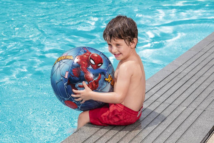 Piłka plażowa dmuchana, Spider-Man, 34 cm, 2+, Bestway 