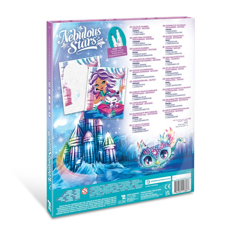 Nebulous Stars Kreatywna kolorowanka z flamastrami – Mystery | Koloruj po numerach 7+