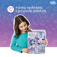 Nebulous Stars Szkicownik dla dzieci z białymi kartkami – zestaw naklejek i metalicznych pisaków 7+ Iceana rozm. M , OUTLET