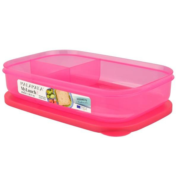 Śniadaniówka dla dzieci z przegródkami na kanapki do szkoły MyLunch City 850ml, różowy, Makamaka