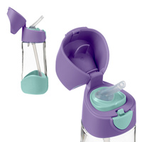 Zestaw Mini Lunchbox + Butelka tritanowa ze słomką 450 ml, Lilac Pop, b.box