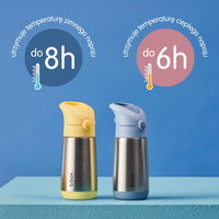 B.box butelka termiczna - bidon dla dzieci ze słomką 350 ml  Lemon Twist