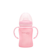 Zestaw ustnik niekapek i rączki do butelki, różowy, Everyday Baby, OUTLET