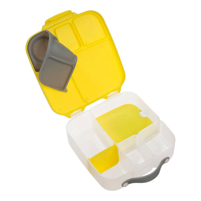 B.box Lunchbox dla dzieci do szkoły - szczelna śniadaniówka z przegródkami i wkładem chłodzącym Lemon Sherbet