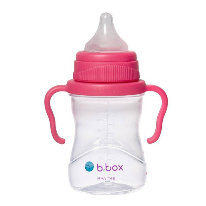B.box kubek do nauki picia dla dziecka - zestaw 4w1 240 ml malinowy