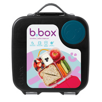 B.box Lunchbox dla dzieci do szkoły - szczelna śniadaniówka z przegródkami i wkładem chłodzącym Night Vision