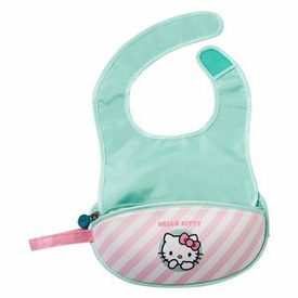 B.box Śliniak z kieszonką dla niemowlaka - śliniaczek na rzep Hello Kitty