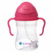 B.box kubek do nauki picia dla dziecka - zestaw 4w1 240 ml malinowy