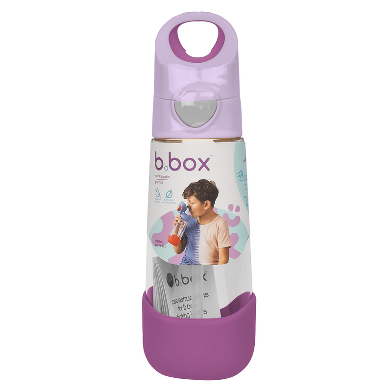 b.box Bidon dla dziecka - butelka na wodę ze słomką tritanowa 600ml Sugar Plum